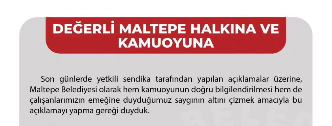 MALTEPE BELEDİYESİ: “EKONOMİK KRİZDEN İŞÇİLERİMİZİN EN AZ ETKİLENMESİ İÇİN ÇABALIYORUZ”