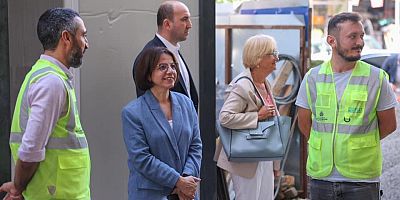 BAŞKAN ESİN KÖYMEN SAHA ÇALIŞMALARINI YERİNDE İNCELEDİ